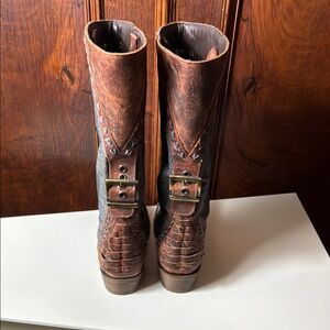 Lane Patina Vie Coachella Nightfall Denim & Leather Western Boots